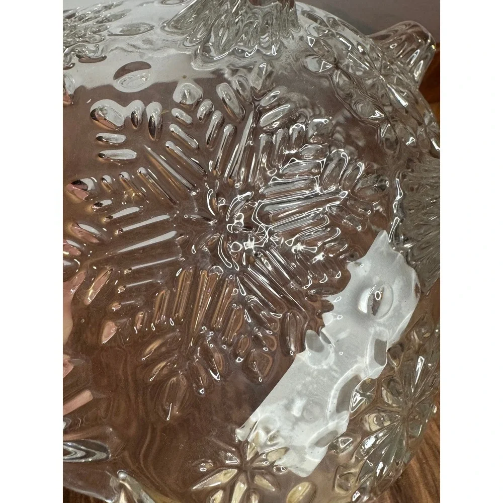 Mikasa Snowflake Footed Crystal Bowl 8 1/4